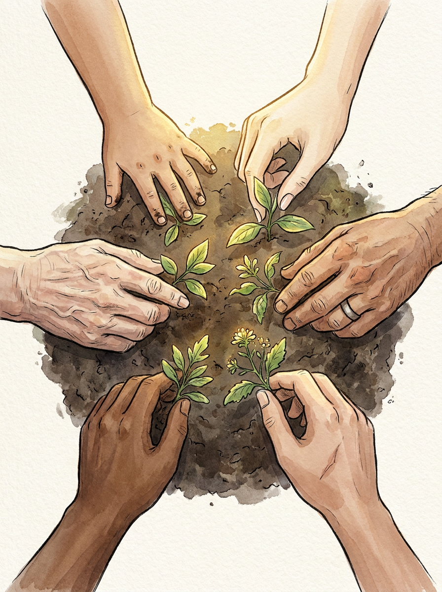 The garden grows through many hands
